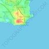 Kanyakumari地形图、海拔、地势