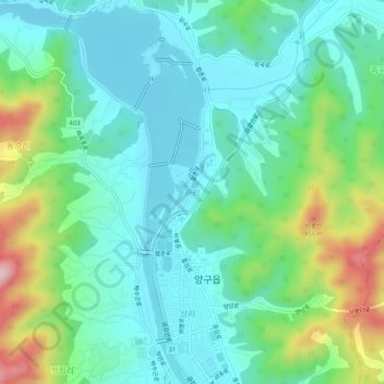 하리地形图、海拔、地势