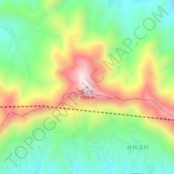 梨花顶地形图、海拔、地势