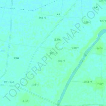 邢口村地形图、海拔、地势