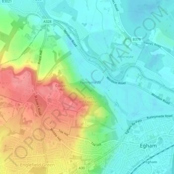 Cooper's Hill Slopes地形图、海拔、地势