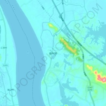 蕲州镇地形图、海拔、地势