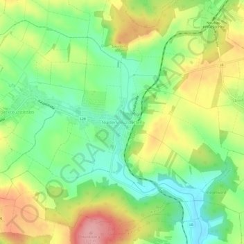 Niederkreuzstetten地形图、海拔、地势