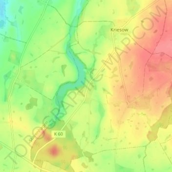 Tüzen地形图、海拔、地势