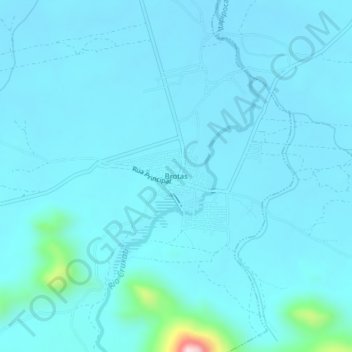 Brotas地形图、海拔、地势