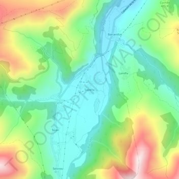 Sopeña地形图、海拔、地势