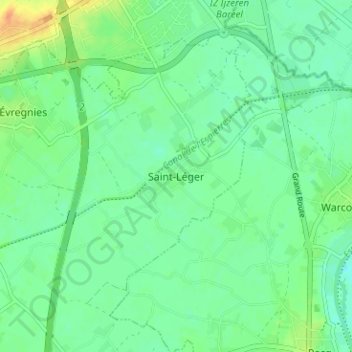 Saint-Léger地形图、海拔、地势