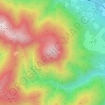 Тхача-Гочук地形图、海拔、地势
