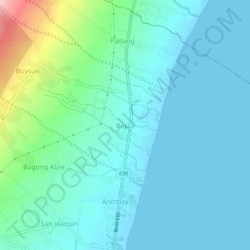 Bigaa地形图、海拔、地势