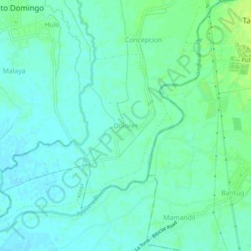 Dolores地形图、海拔、地势