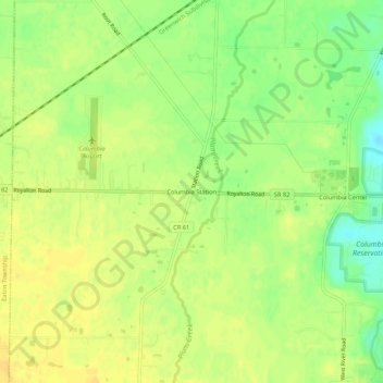 Columbia Station地形图、海拔、地势