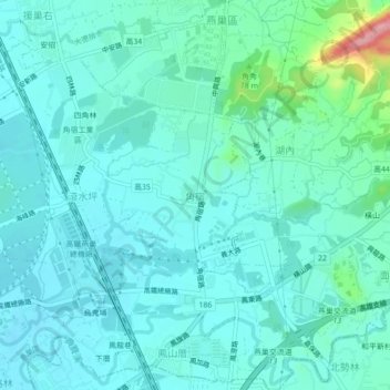 角宿地形图、海拔、地势