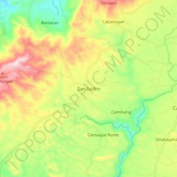 San Isidro地形图、海拔、地势