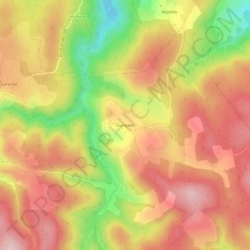 Espradels地形图、海拔、地势