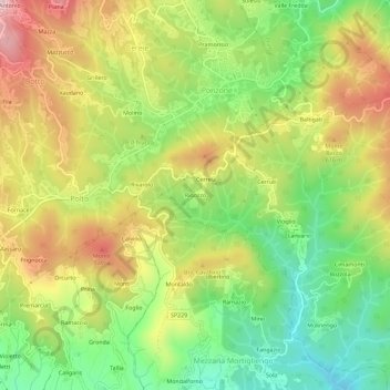 Rigozzo地形图、海拔、地势