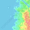 Åkrehamn地形图、海拔、地势