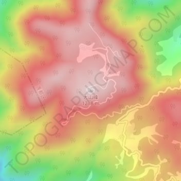 大山峰地形图、海拔、地势