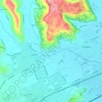 San Marco地形图、海拔、地势