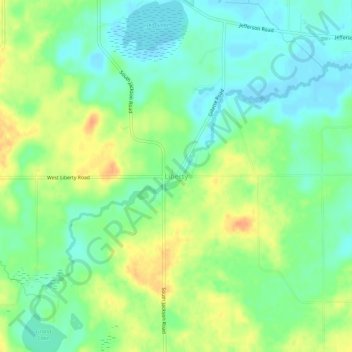 Liberty地形图、海拔、地势