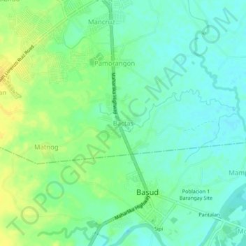 Bactas地形图、海拔、地势