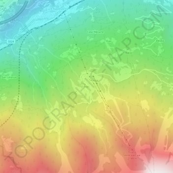Frais地形图、海拔、地势