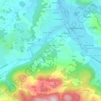 La Caire地形图、海拔、地势