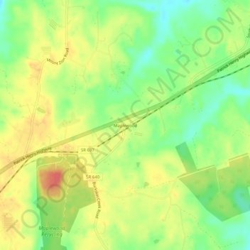 Maplewood地形图、海拔、地势