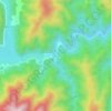 半坑村地形图、海拔、地势