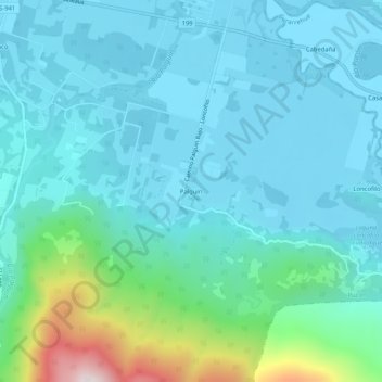 Palguín地形图、海拔、地势