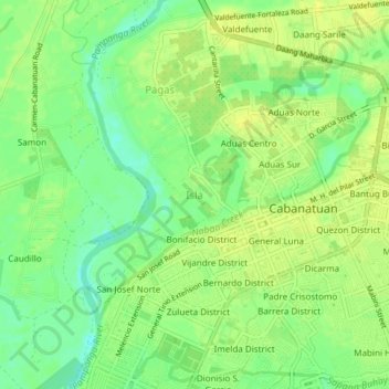 Isla地形图、海拔、地势