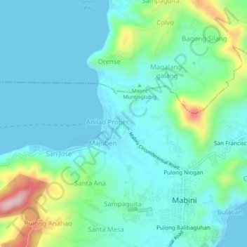 Anilao East地形图、海拔、地势