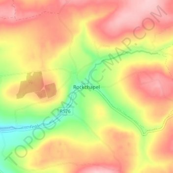 Rockchapel地形图、海拔、地势