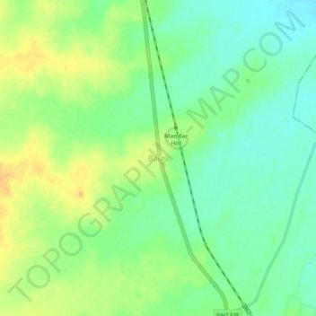 Bausi地形图、海拔、地势