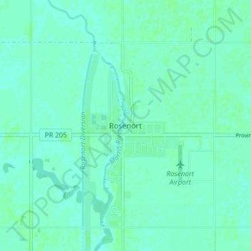 Rosenort地形图、海拔、地势