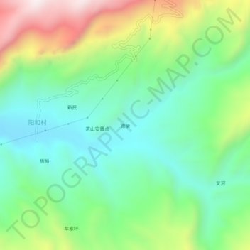 德录地形图、海拔、地势