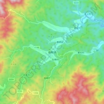 南磜镇地形图、海拔、地势