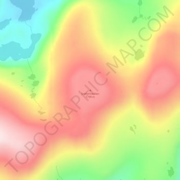 Snøfjellskollan地形图、海拔、地势