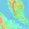 吉隆坡联邦直辖区地形图、海拔、地势