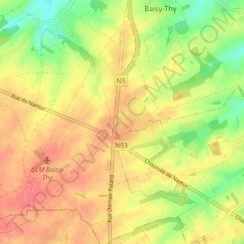Domaine 1815地形图、海拔、地势