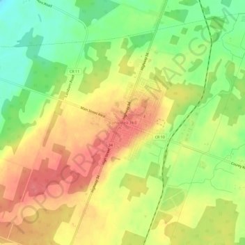 Vankleek Hill地形图、海拔、地势