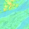 张家洲地形图、海拔、地势