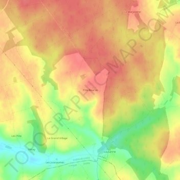 Pille Bourse地形图、海拔、地势