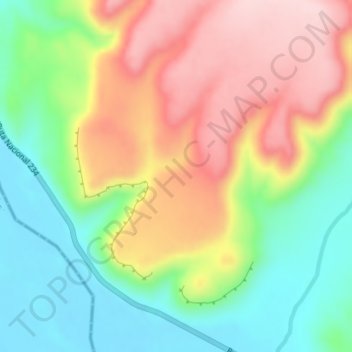 Collón Curá地形图、海拔、地势