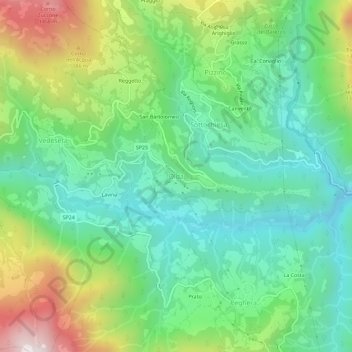Olda地形图、海拔、地势