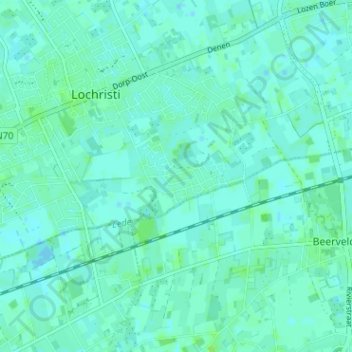 Lobos地形图、海拔、地势