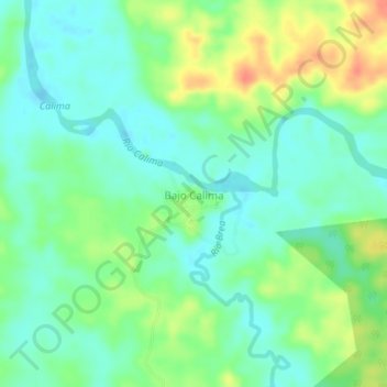 Bajo Calima地形图、海拔、地势