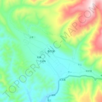泰宁镇地形图、海拔、地势