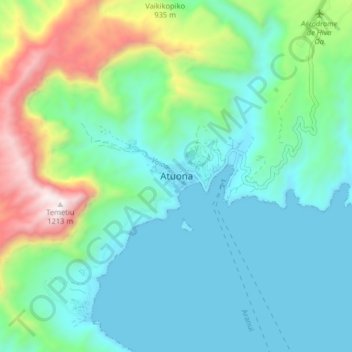 Atuona地形图、海拔、地势