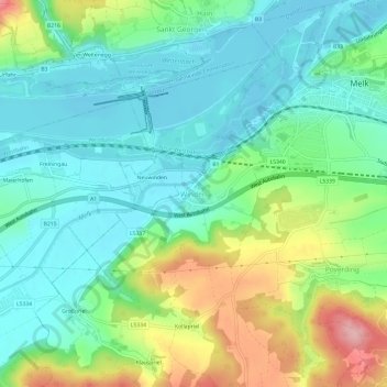 Winden地形图、海拔、地势