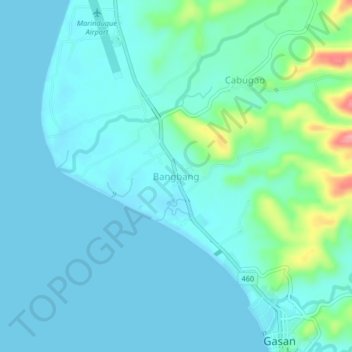 Bangbang地形图、海拔、地势
